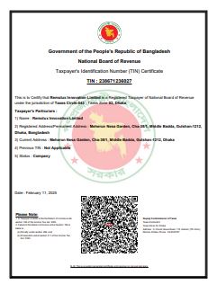 TIN Certificate Image